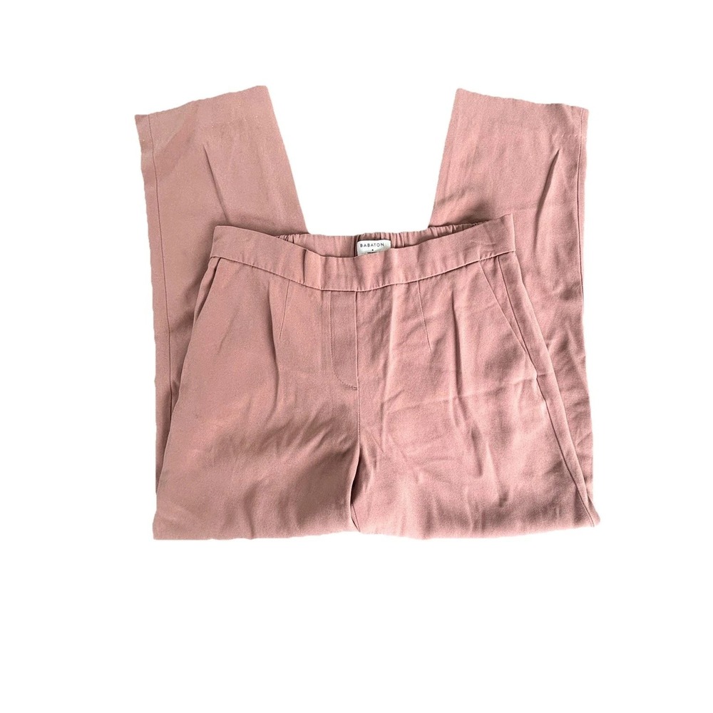 Babaton Aritzia Pull On Tapered Leg Pants Size 4 Women's Ankle Dusty Rose